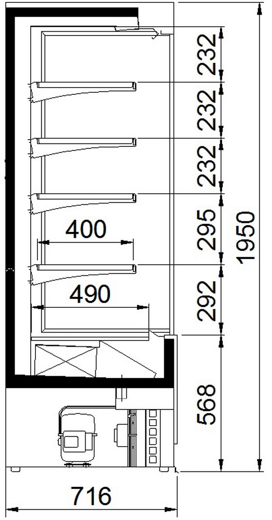 Холодильные горки Crosby BC1.70A Ариада