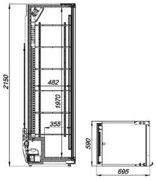 Шкаф холодильный АРКТО Flex-513-Eco (Ral 7024 внутри и снаружи)