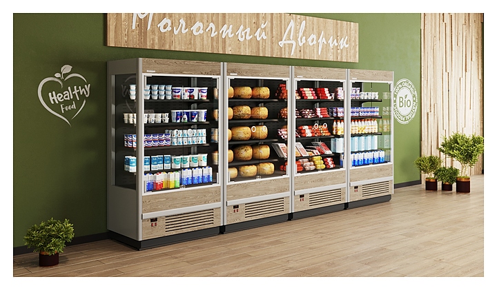 Холодильная горка FC20-07 VM 1,9-2 0430 (Carboma Cube 1930/710 ВХСп-1,9 INOX) Полюс