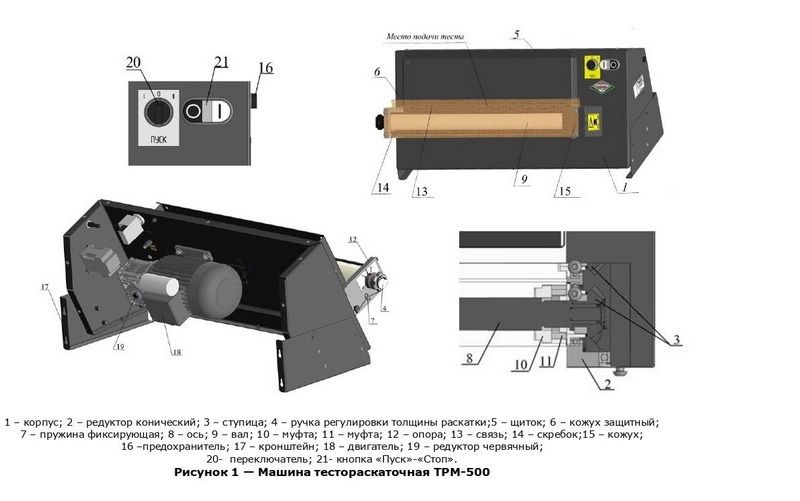 Тестораскаточная машина Торгмаш, Барановичи ТРМ-500
