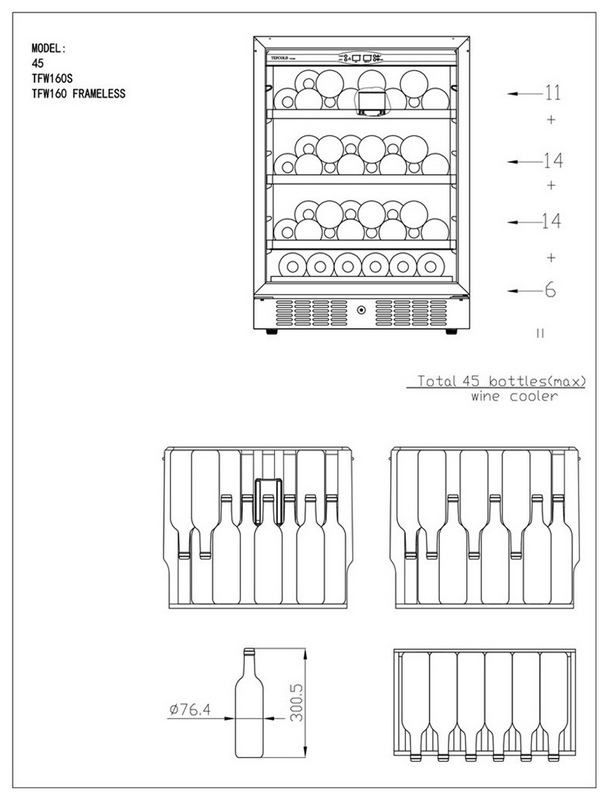 Шкаф винный TEFCOLD TFW200-S рама нерж.