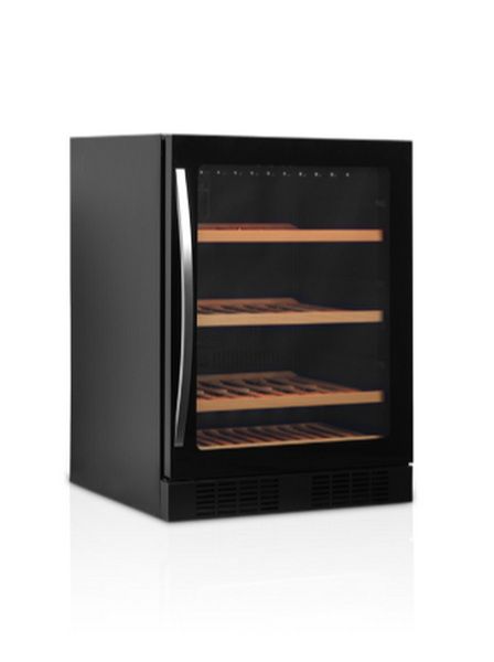 Шкаф винный TEFCOLD TFW200-F черный, дверь без рамы