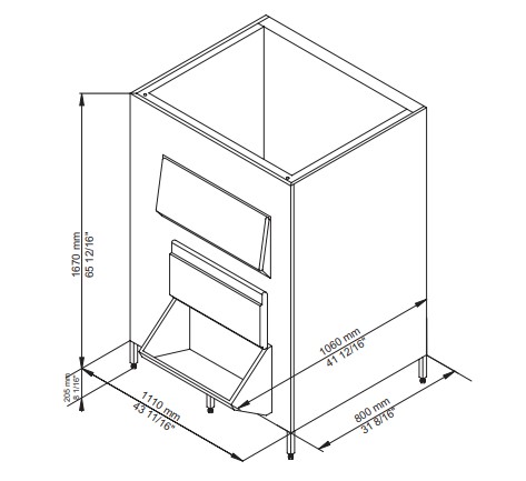 Бункер для льда Brema BIN 550V DS*SPLIT800-1500