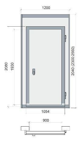Блок дверной для камер POLAIR 1200*2560*100 мм (св.пр.900х1930)